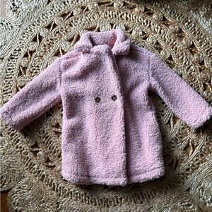 Biscotti Pink Fuzzy girl 4T coat